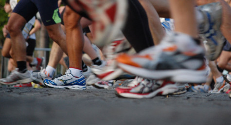 Whistler marathon running shoes feet