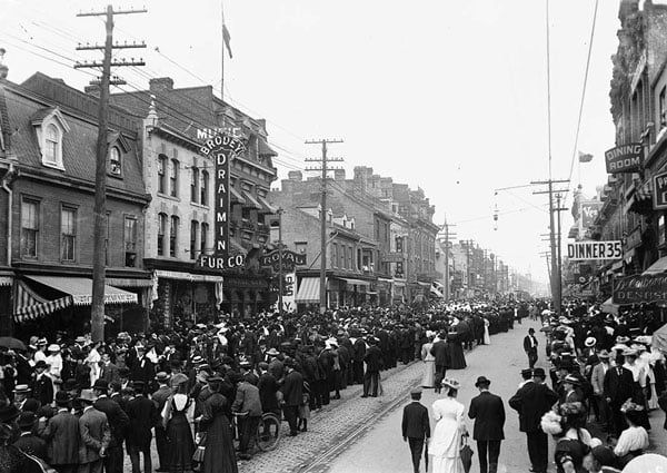 An early 1900s Labour Day parade in Toronto