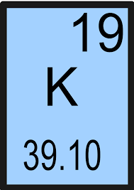 listing for potassium on the periodic table