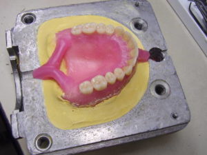 creation of half of a new set of dentures