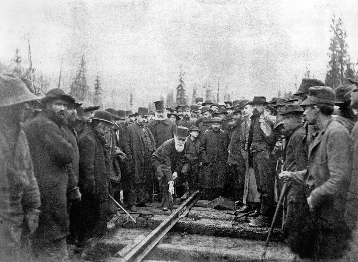 The Last Spike of the CPR was driven at Craigellachie, BC on Nov. 7, 1885.
