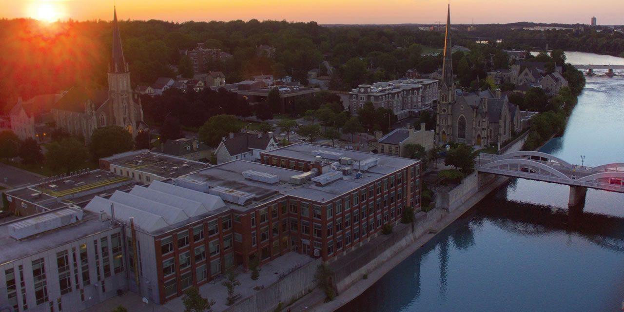 Grand River in Cambridge Ontario
