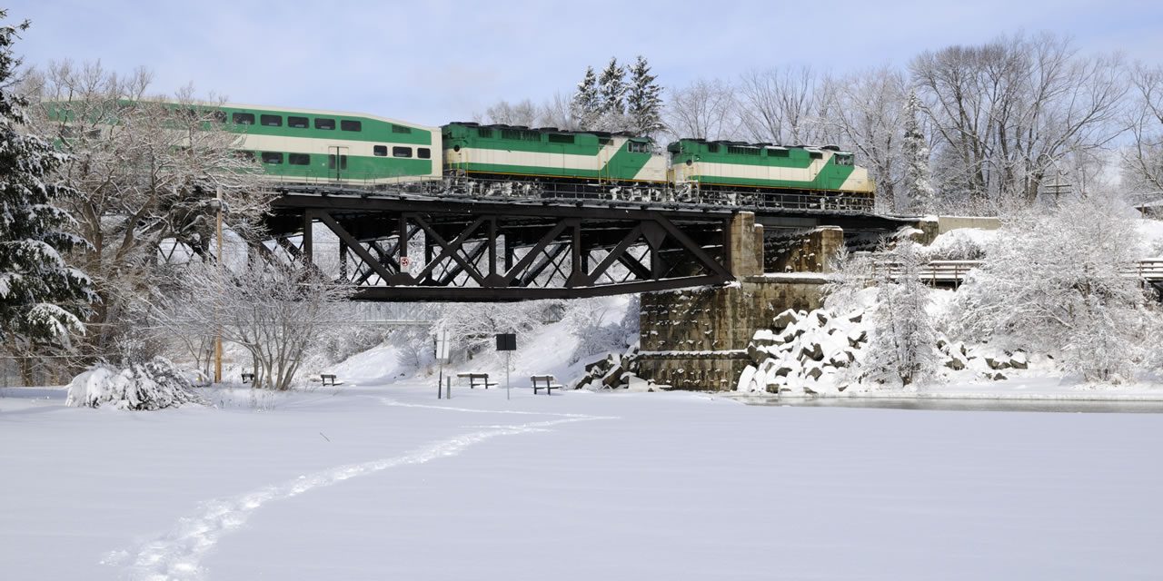 GO Train near Pickering Ontario