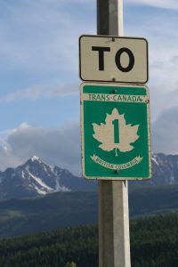 Trans-Canada Highway sign in British Columbia