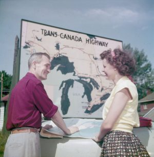 Travellers on the Trans-Canada Highway