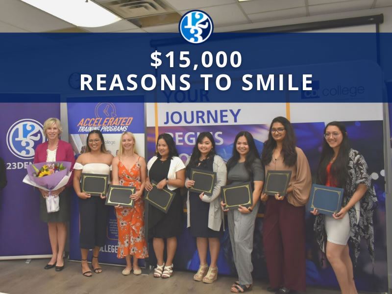123Dentist Gives CDI College $15,000 Reasons to Smile