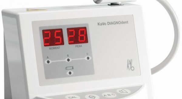 A white medical device with digital display showing numbers 25 and 28, featuring a handheld applicator connected by a cord, commonly used for therapeutic treatments.