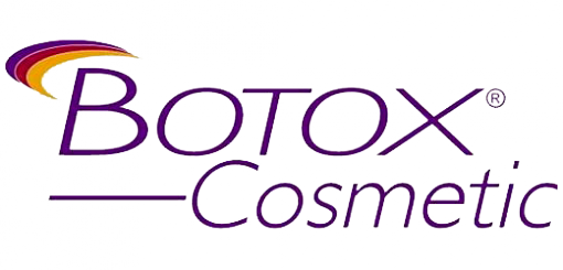 Logo de Botox Cosmetic, présentant le nom de la marque en texte violet avec un swoosh stylisé orange et jaune au-dessus du « B » dans « Botox. »